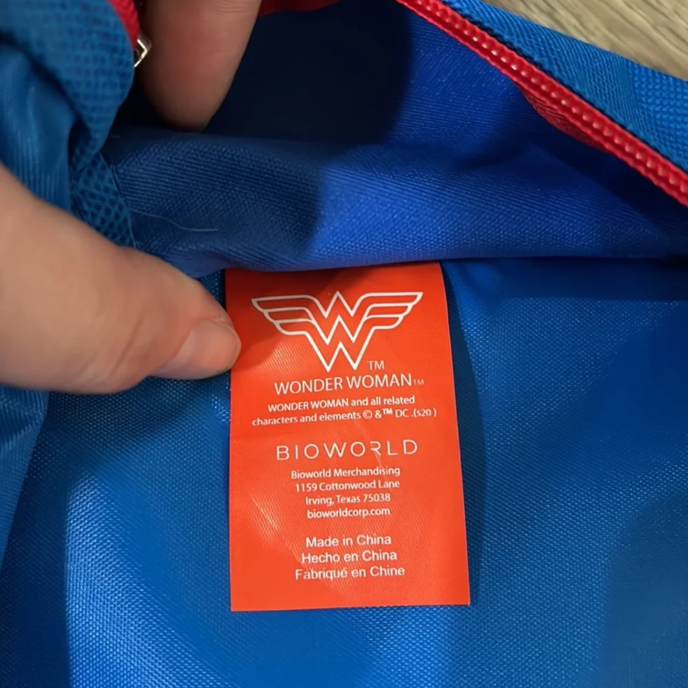 Wonder‎ Woman Kids Blue/Red Single Compartment Backpack